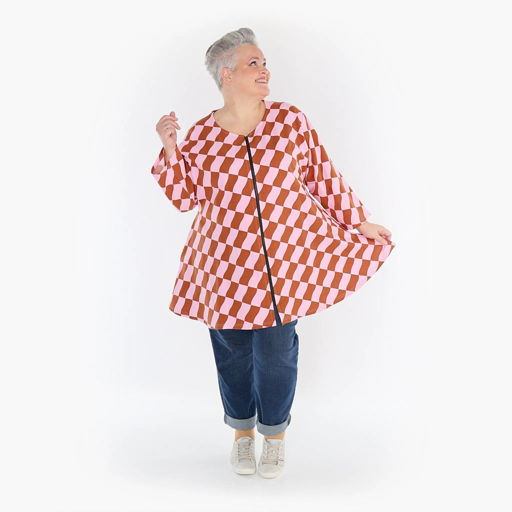 AKH Fashion Jacke 1892J Anita, Pink/Cognac