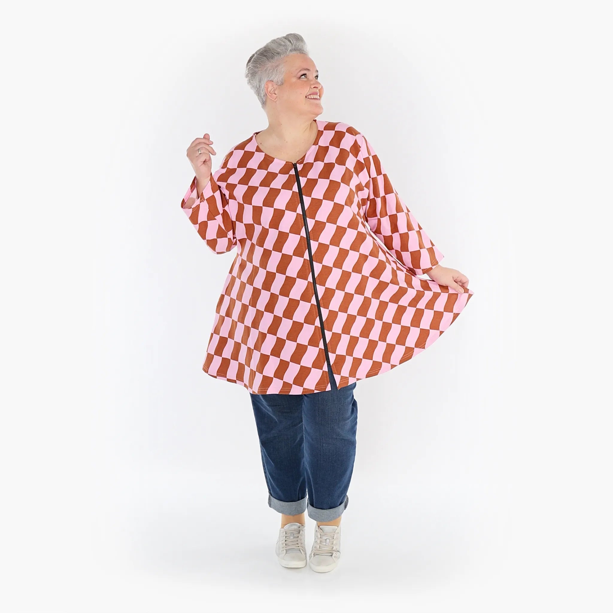 AKH Fashion Jacke 1892J Anita, Pink/Cognac