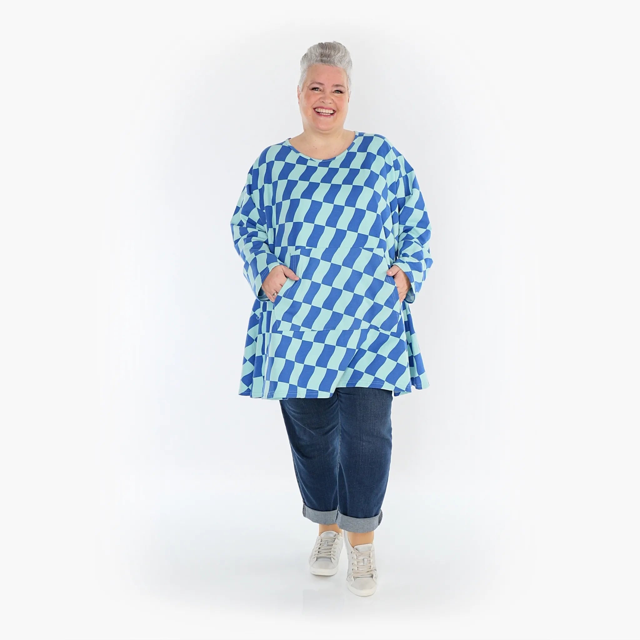 AKH Fashion Shirt 6708 Anita, Türkis/Blau