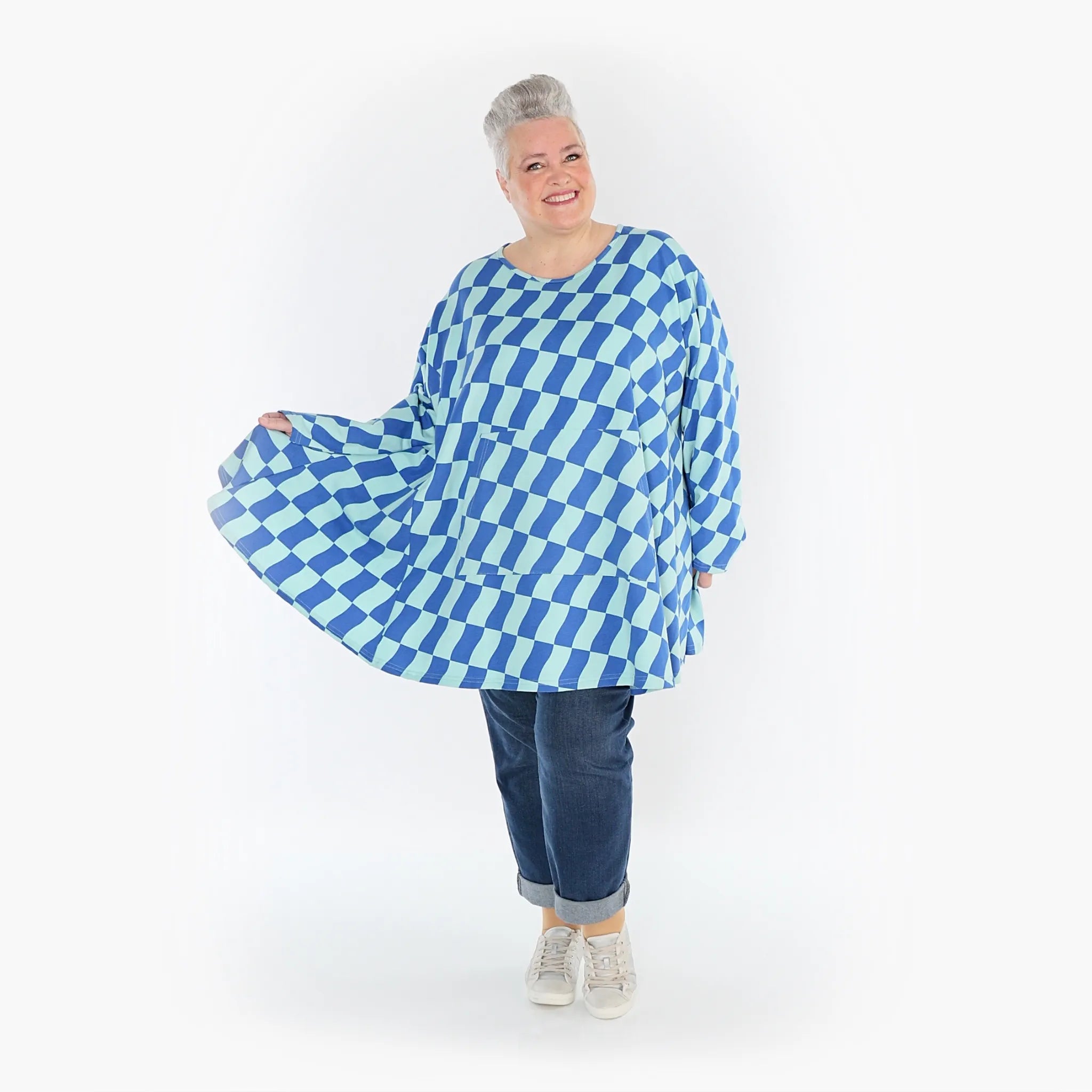 AKH Fashion Shirt 6708 Anita, Türkis/Blau