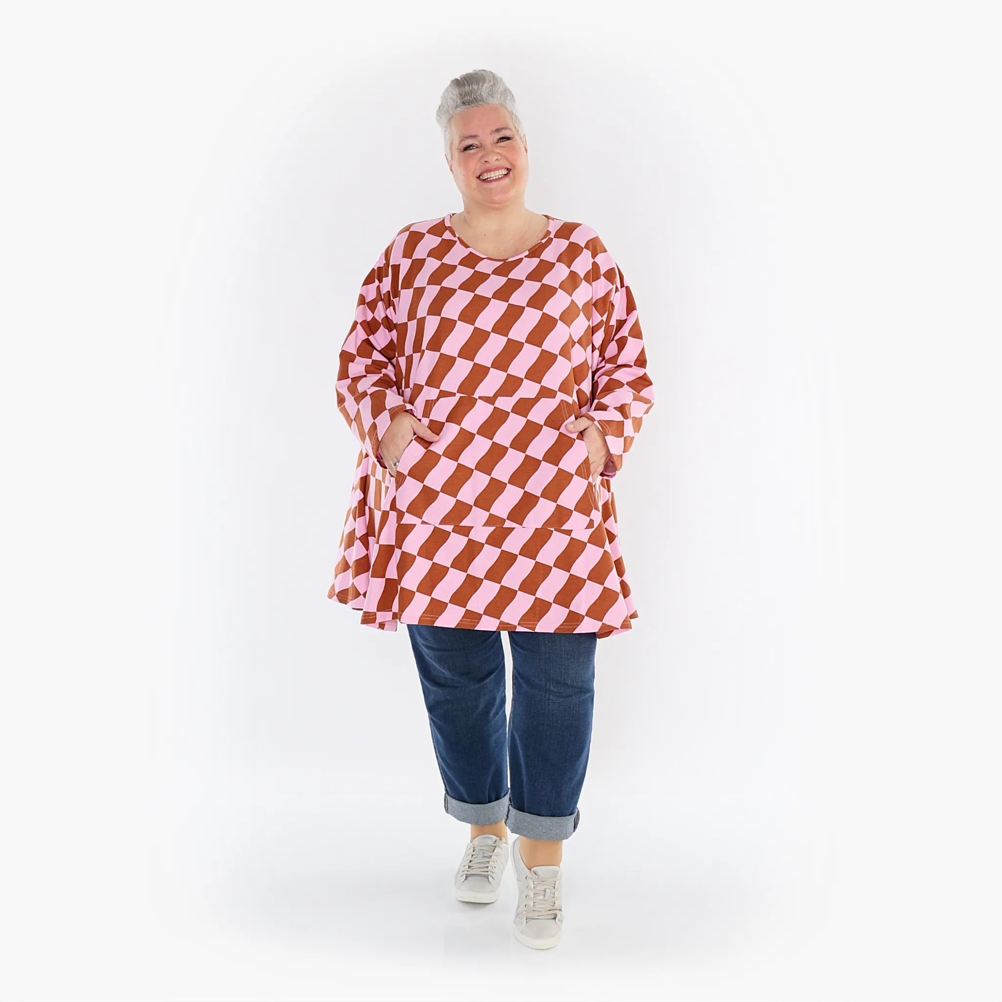 AKH Fashion Shirt 6708 Anita, Pink/Cognac