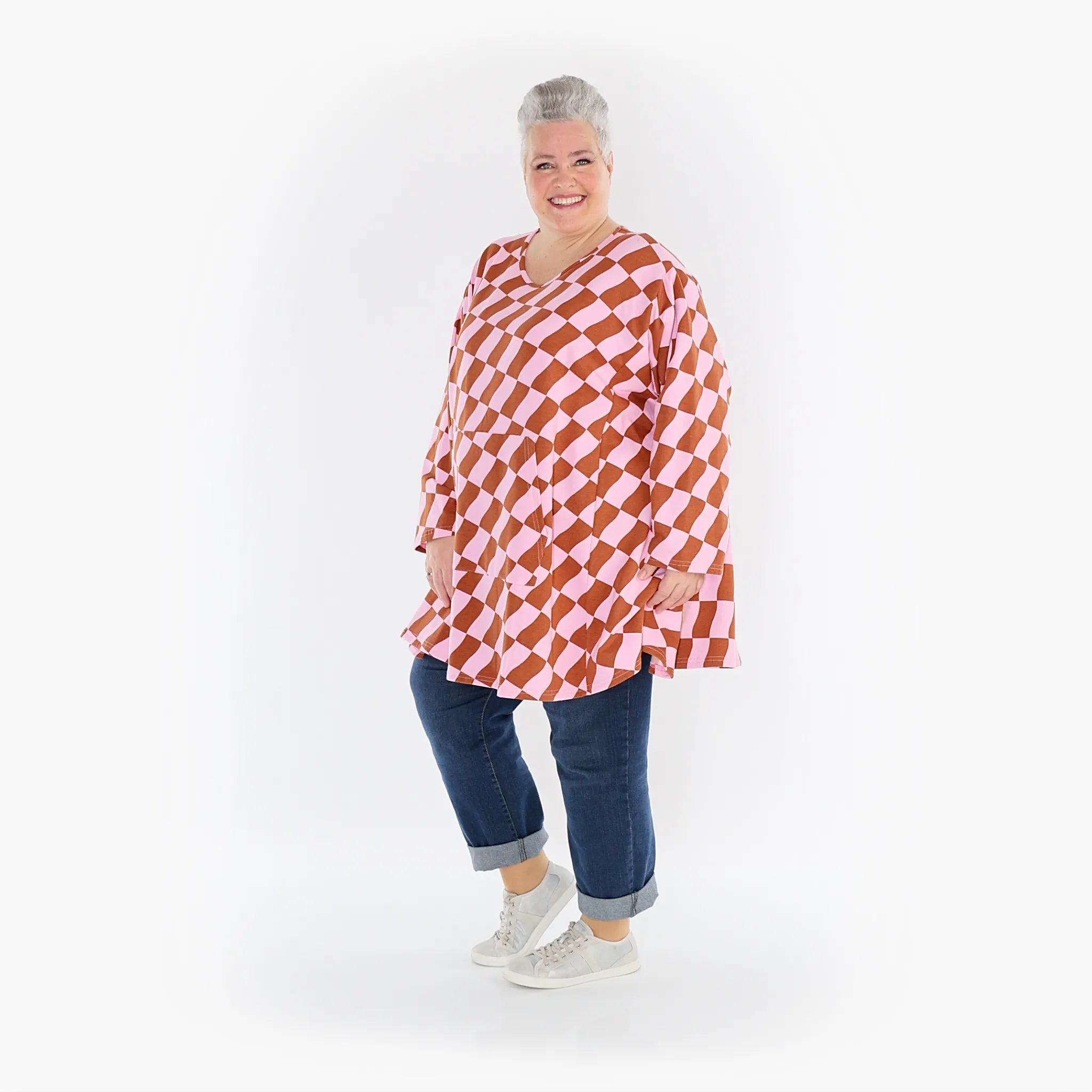 AKH Fashion Shirt 6708 Anita, Pink/Cognac