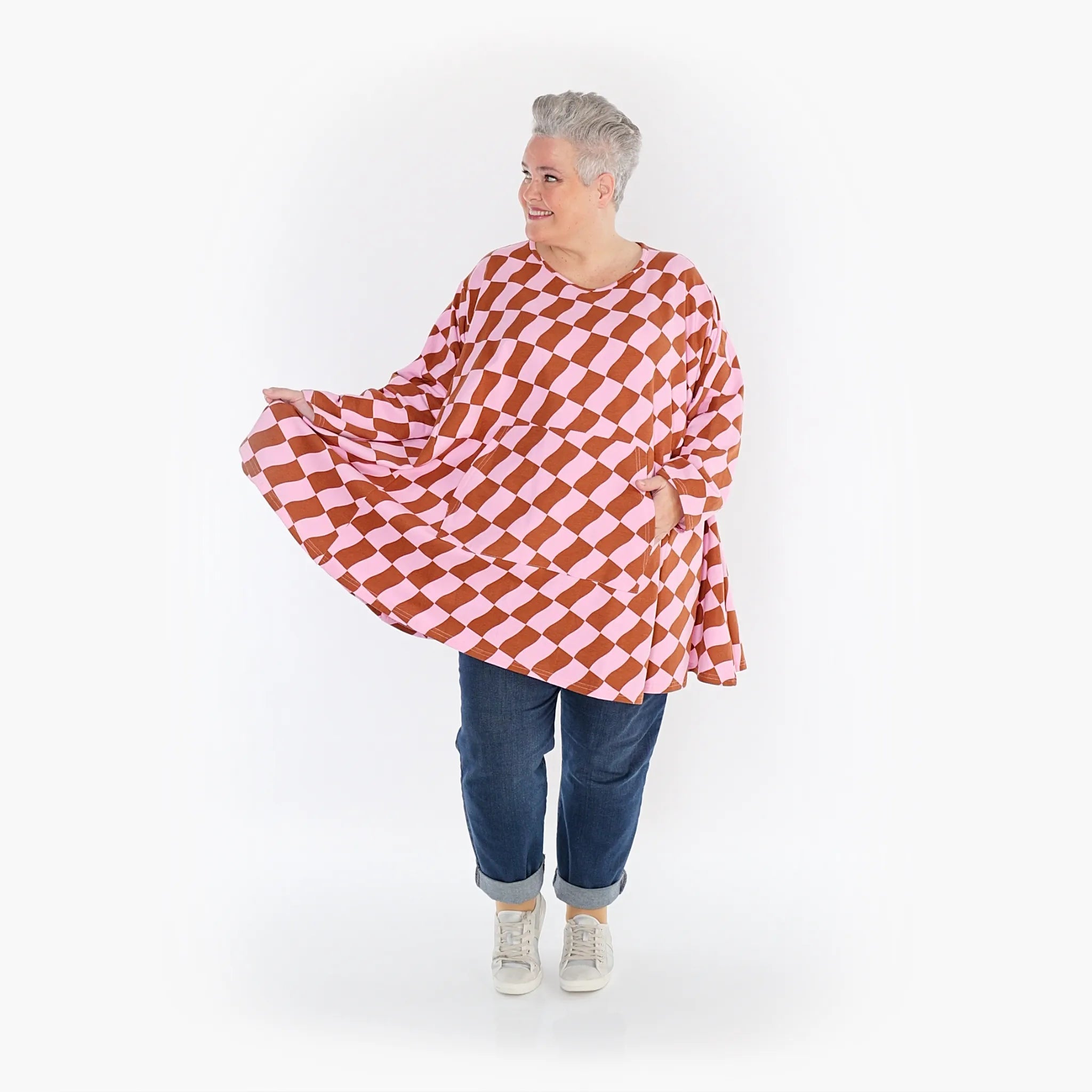 AKH Fashion Shirt 6708 Anita, Pink/Cognac