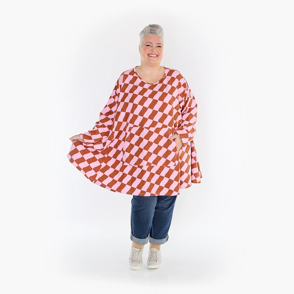 AKH Fashion Shirt 6708 Anita, Pink/Cognac