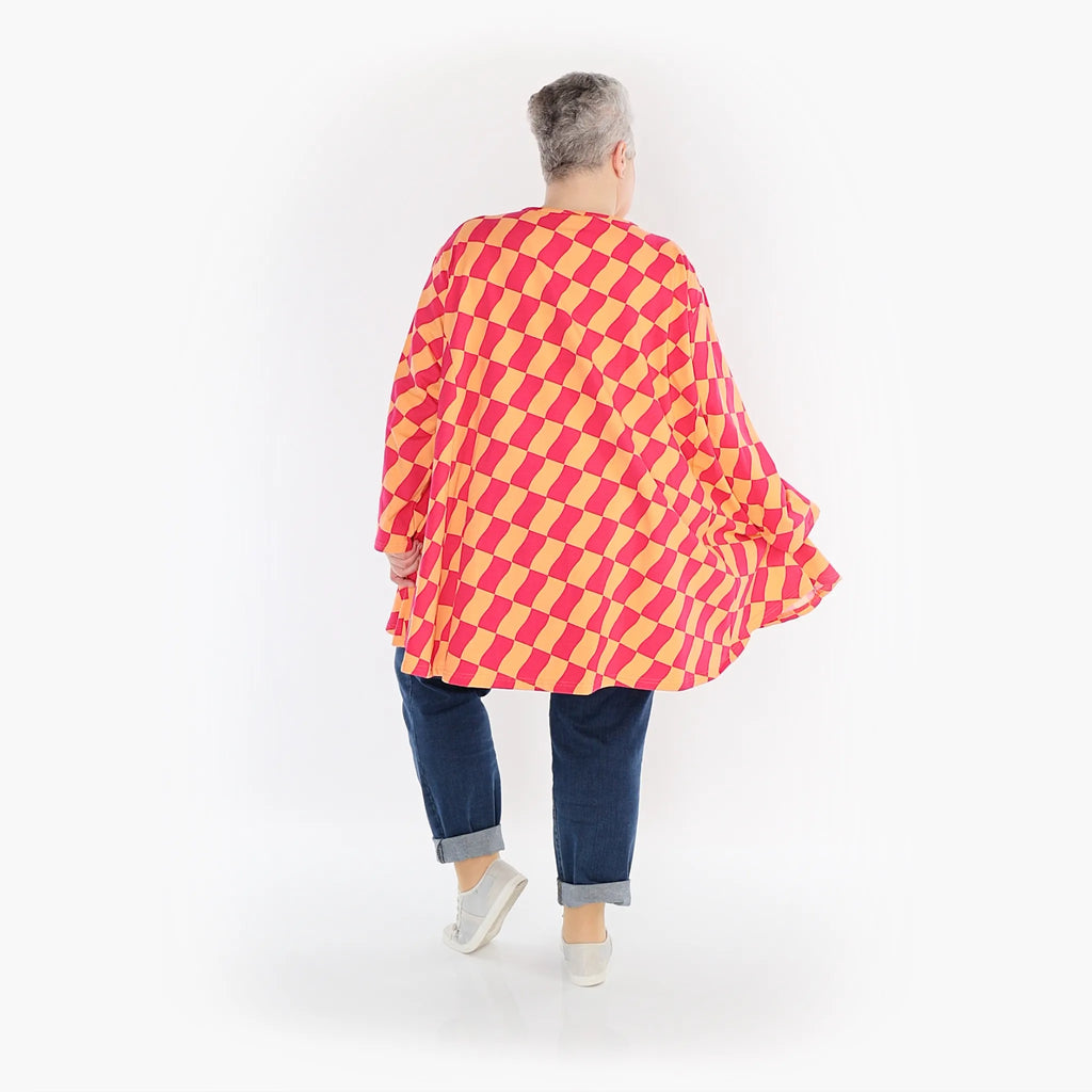 AKH 6708 Big Shirt, Coral-Fuchsia