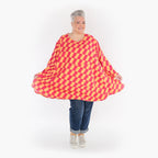 AKH 6708 Big Shirt, Coral-Fuchsia