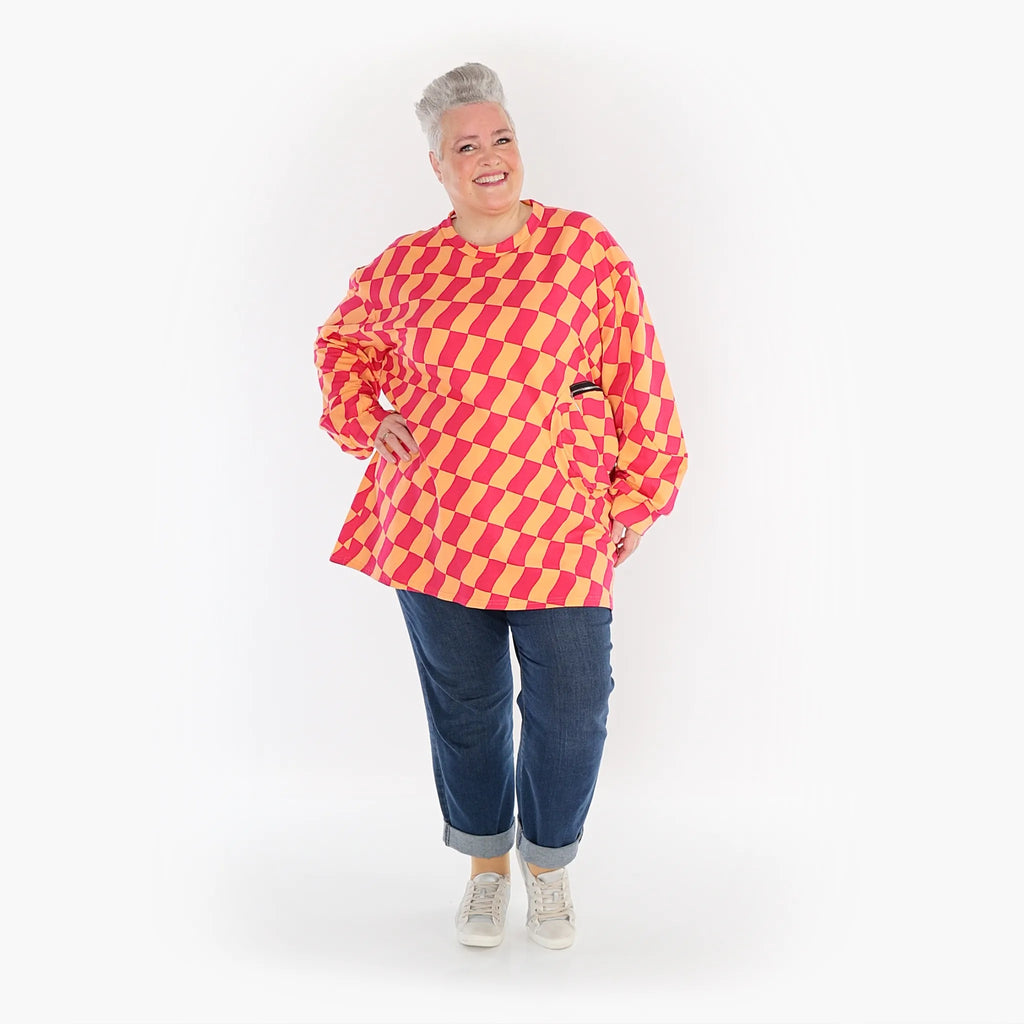 Chemise AKH 6987, corail-fuchsia