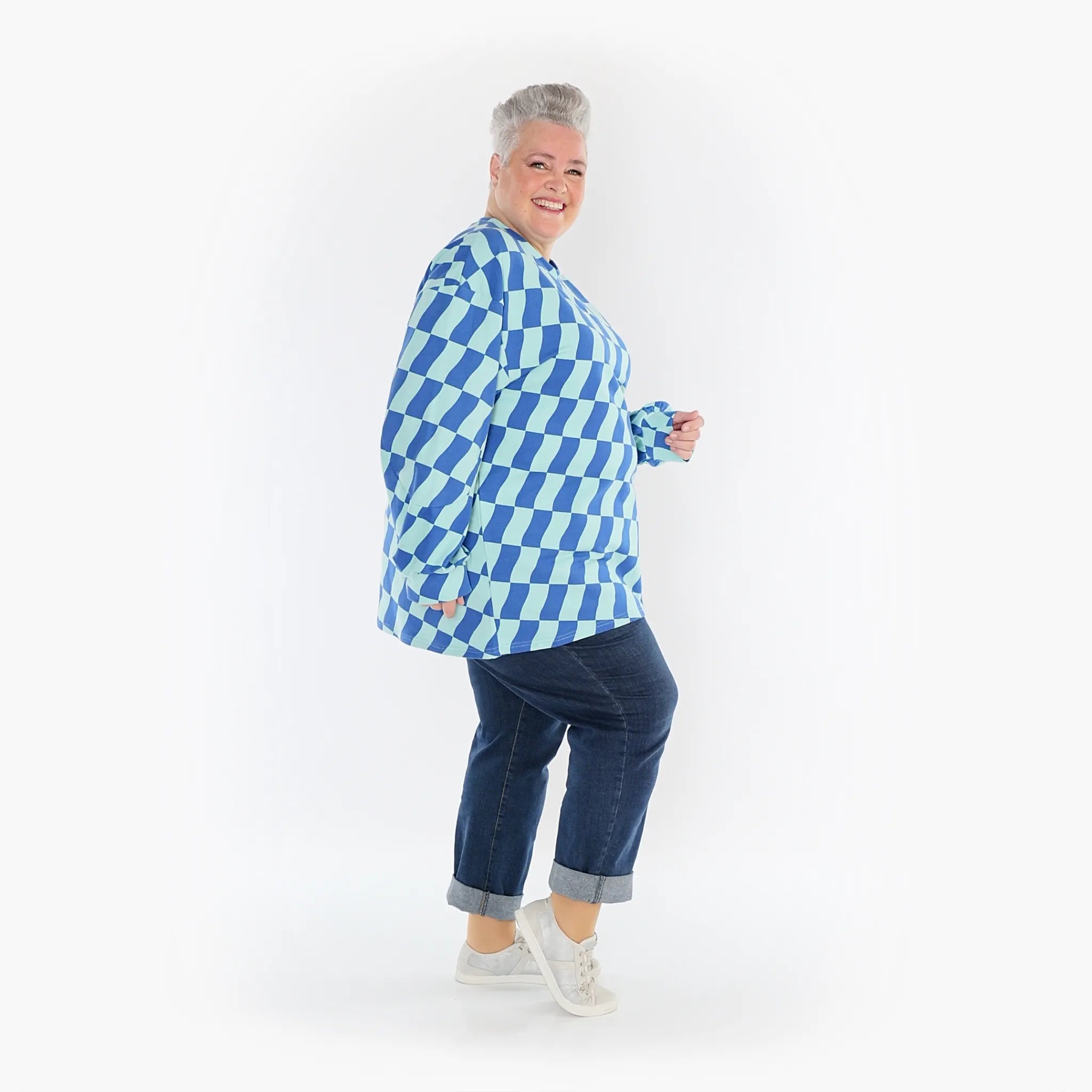 AKH Fashion Shirt 6987 Anita, Türkis/Blau