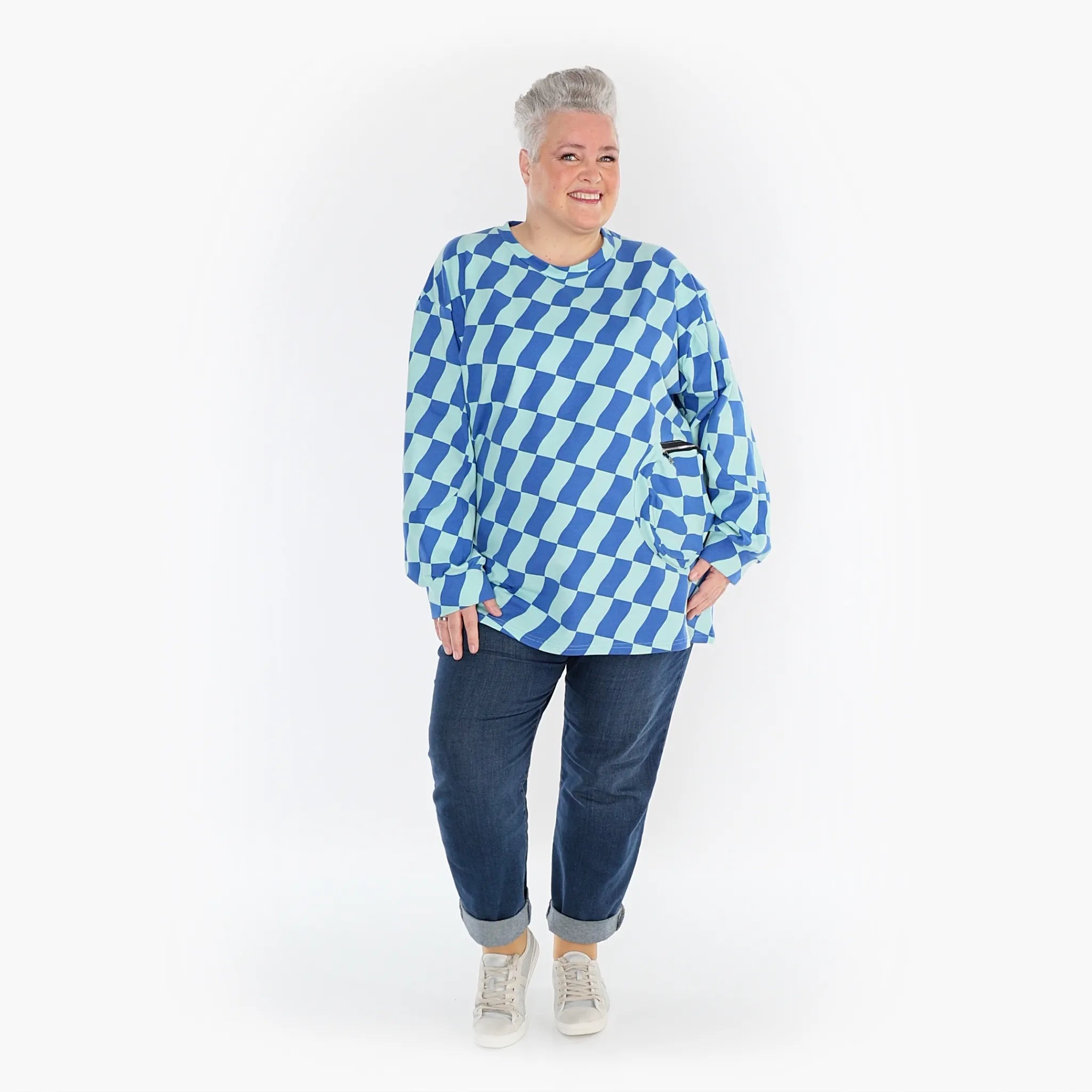 AKH Fashion Shirt 6987 Anita, Türkis/Blau