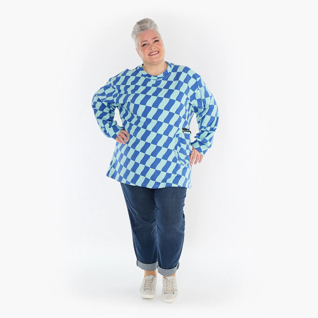 AKH Fashion Shirt 6987 Anita, Türkis/Blau