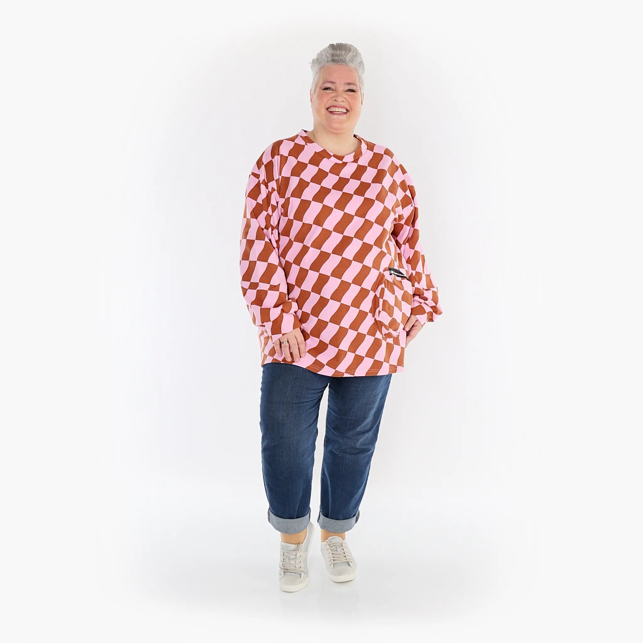 AKH Fashion Shirt 6987 Anita, Pink/Cognac