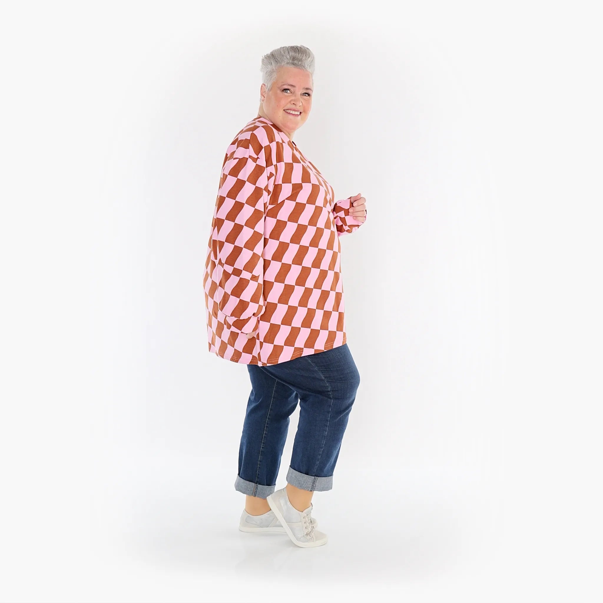 AKH Fashion Shirt 6987 Anita, Pink/Cognac