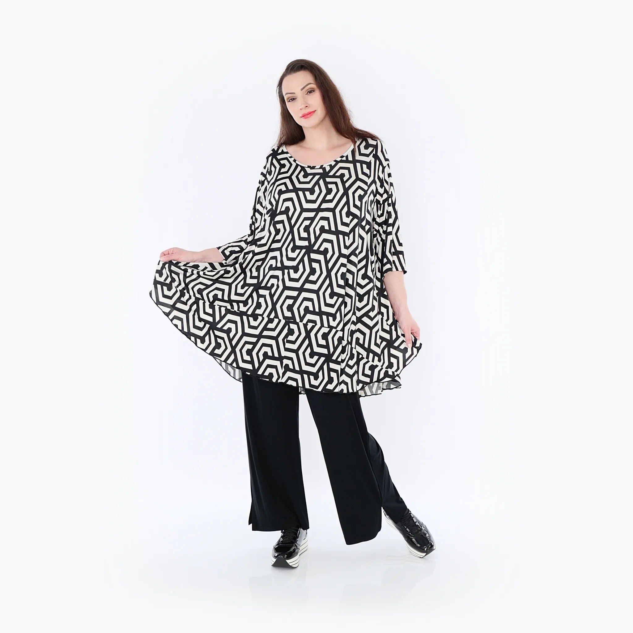 AKH Fashion Shirt 592 Alure, Schwarz/Ecru