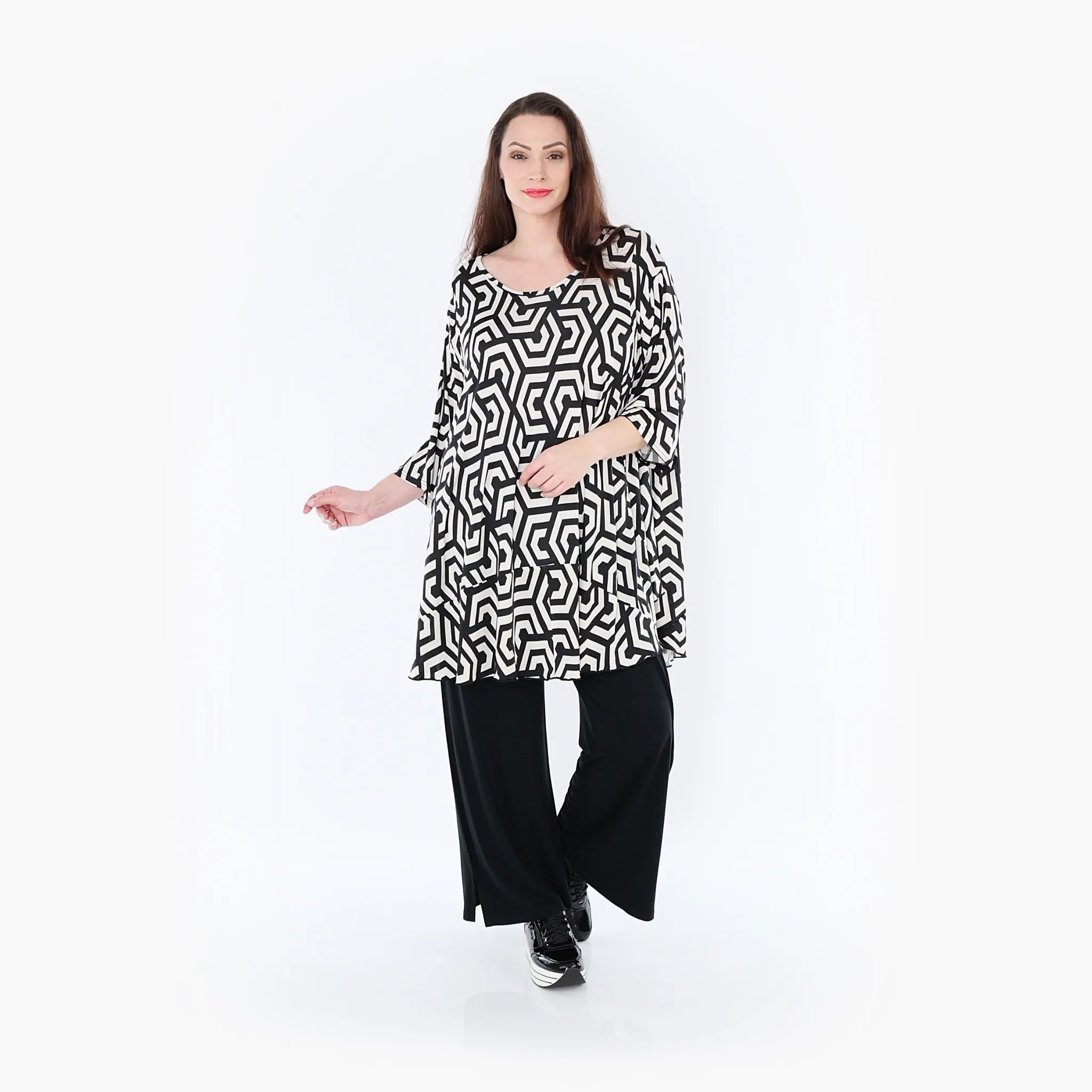AKH Fashion Shirt 592 Alure, Schwarz/Ecru