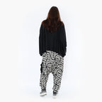 AKH 6992 Trousers, Black-Ecru