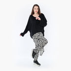 AKH 6992 Trousers, Black-Ecru