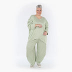 Chemise grande taille AKH 7013, vert pomme