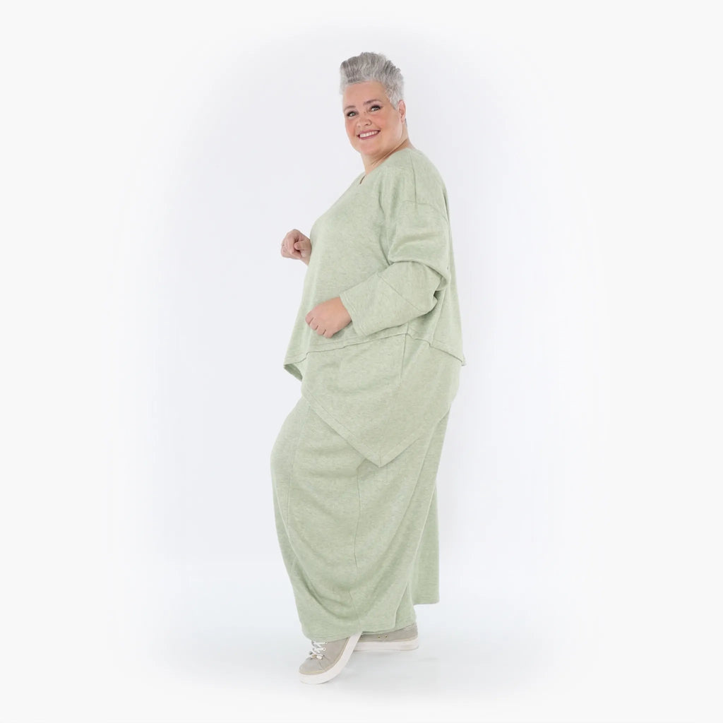 Chemise grande taille AKH 7013, vert pomme
