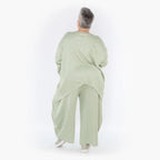 Chemise grande taille AKH 7013, vert pomme
