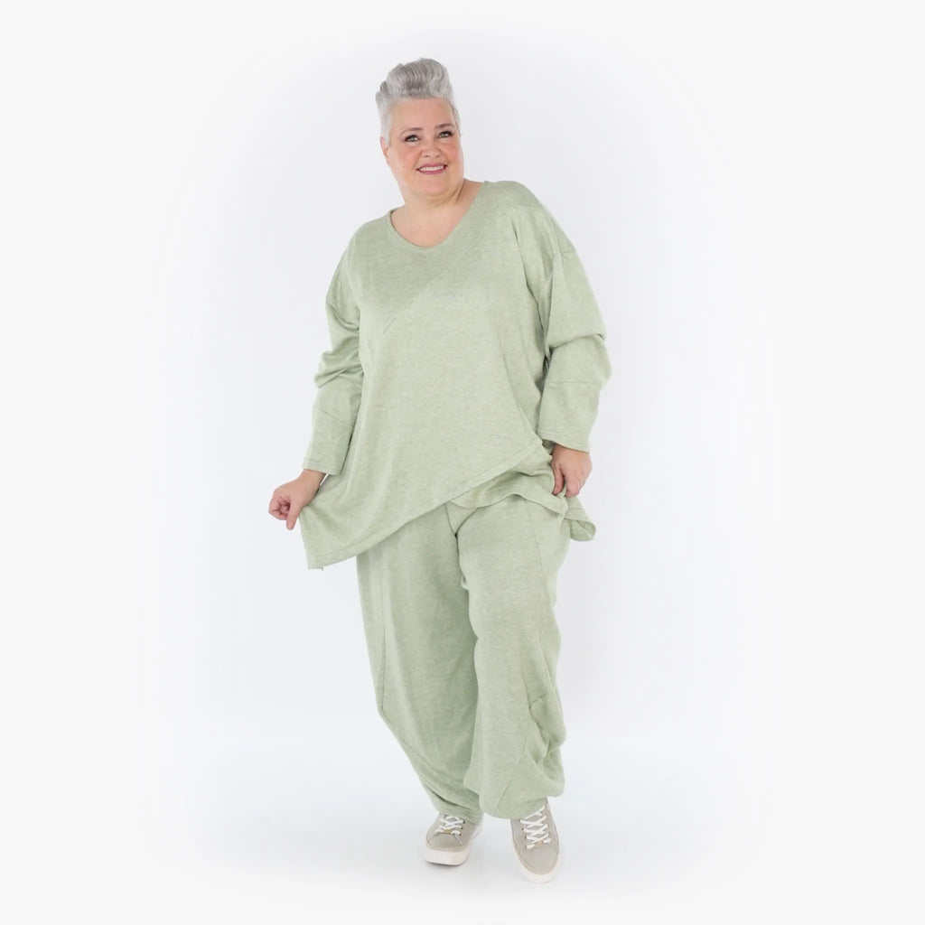 Chemise grande taille AKH 7013, vert pomme