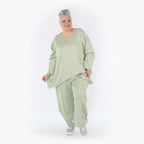 Chemise grande taille AKH 7013, vert pomme