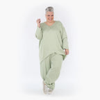Chemise grande taille AKH 7013, vert pomme