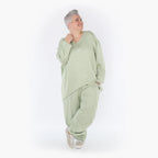 Chemise grande taille AKH 7013, vert pomme