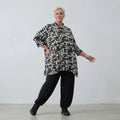 AKH Fashion Shirt 1019 Ariah, Schwarz/Weiß