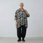 AKH Fashion Shirt 1019 Ariah, Schwarz/Weiß