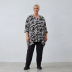AKH Fashion Shirt 1019 Ariah, Schwarz/Weiß