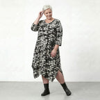 AKH Fashion Kleid 6025 Ariah, Schwarz/Weiß