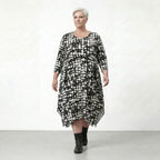 AKH Fashion Kleid 6025 Ariah, Schwarz/Weiß