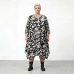 AKH Fashion Kleid 6025 Ariah, Schwarz/Weiß