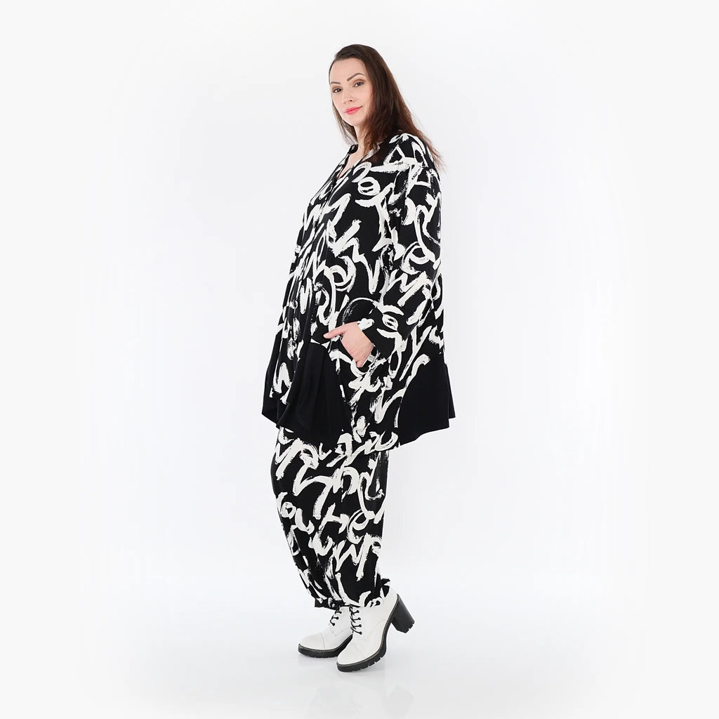 AKH Fashion Jacke 7027 Tamia, Schwarz/Weiß