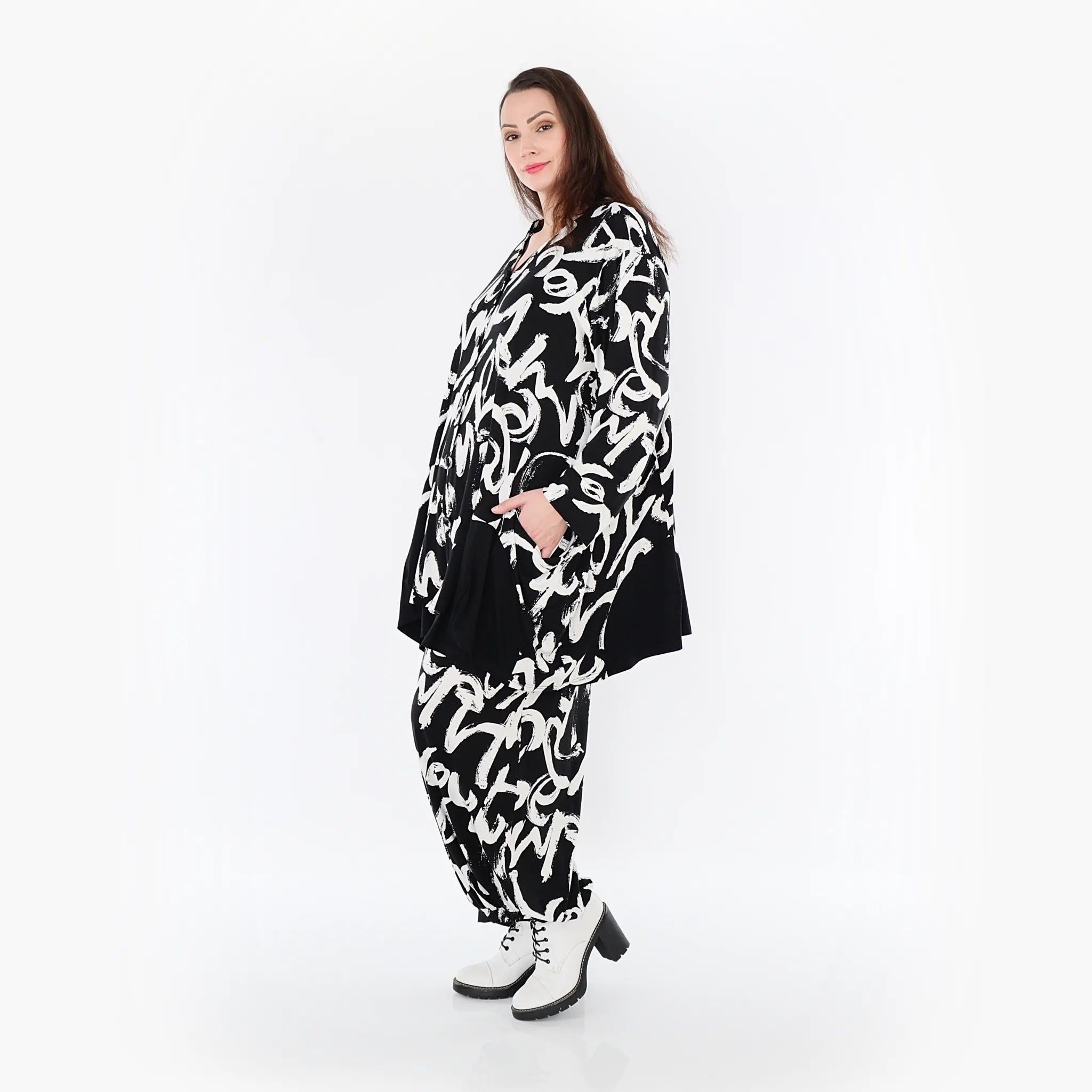 AKH Fashion Jacke 7027 Tamia, Schwarz/Weiß
