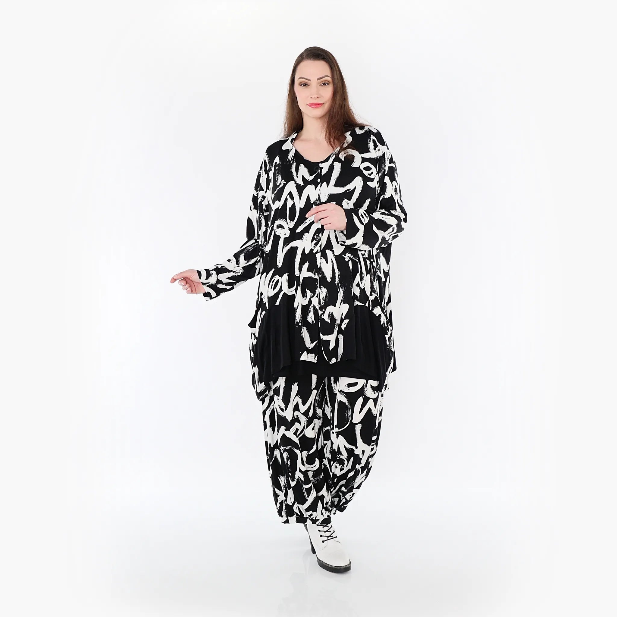 AKH Fashion Jacke 7027 Tamia, Schwarz/Weiß