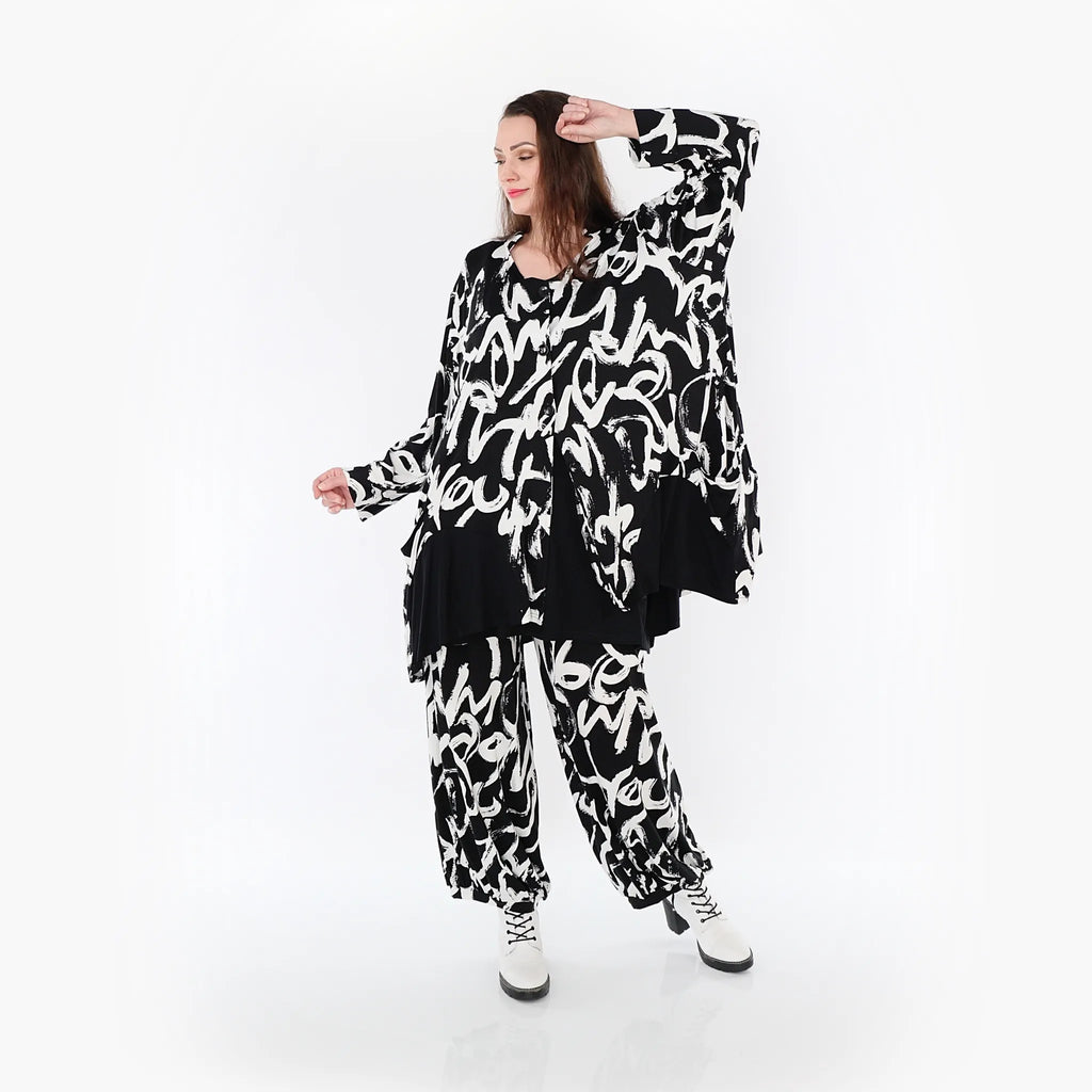 AKH Fashion Jacke 7027 Tamia, Schwarz/Weiß