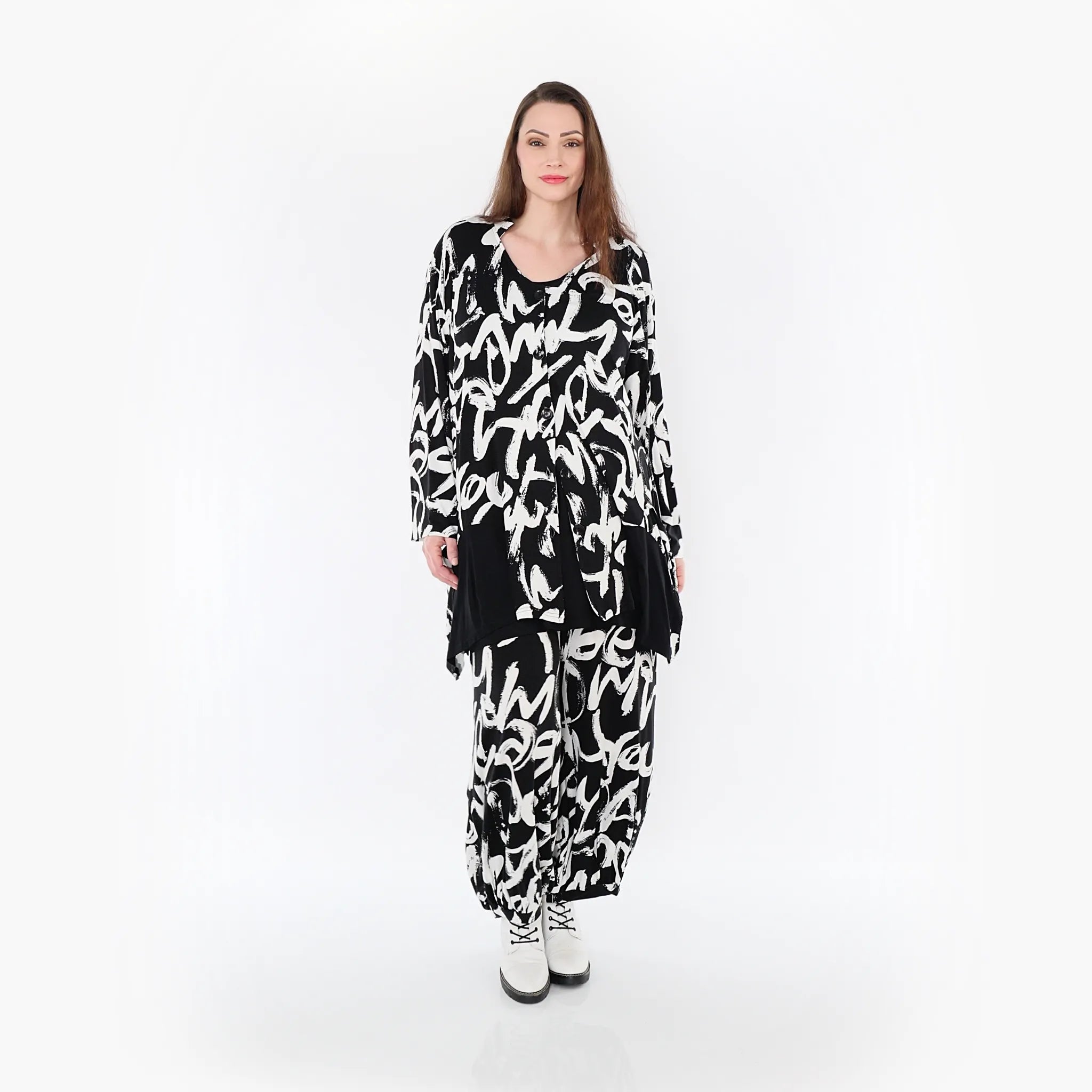 AKH Fashion Jacke 7027 Tamia, Schwarz/Weiß