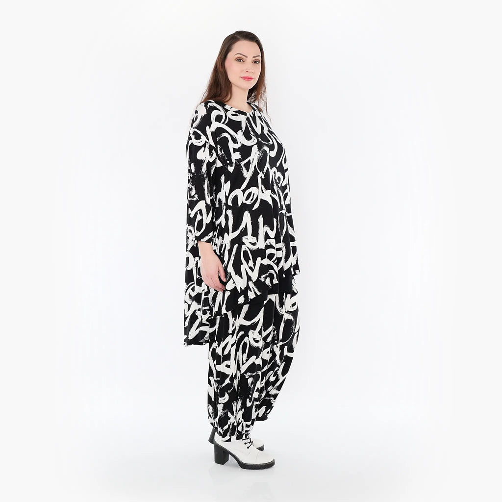 AKH Fashion Shirt 7028 Tamia, Schwarz/Weiß