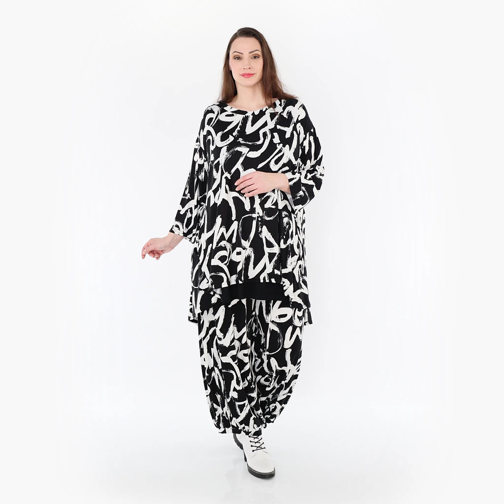AKH Fashion Shirt 7028 Tamia, Schwarz/Weiß