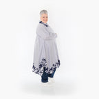 Chemisier AKH 6917, blanc-bleu