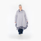 Chemisier AKH 6917, blanc-bleu