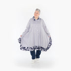 Chemisier AKH 6917, blanc-bleu