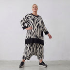 AKH 7021 Big Shirt, White-Black