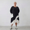 Robe AKH 7024, noire et blanche