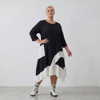 Robe AKH 7024, noire et blanche