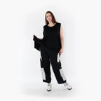 AKH 6556 Trousers, Black and White