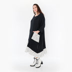 AKH Fashion Kleid 7024 Adelina, Schwarz/Weiß
