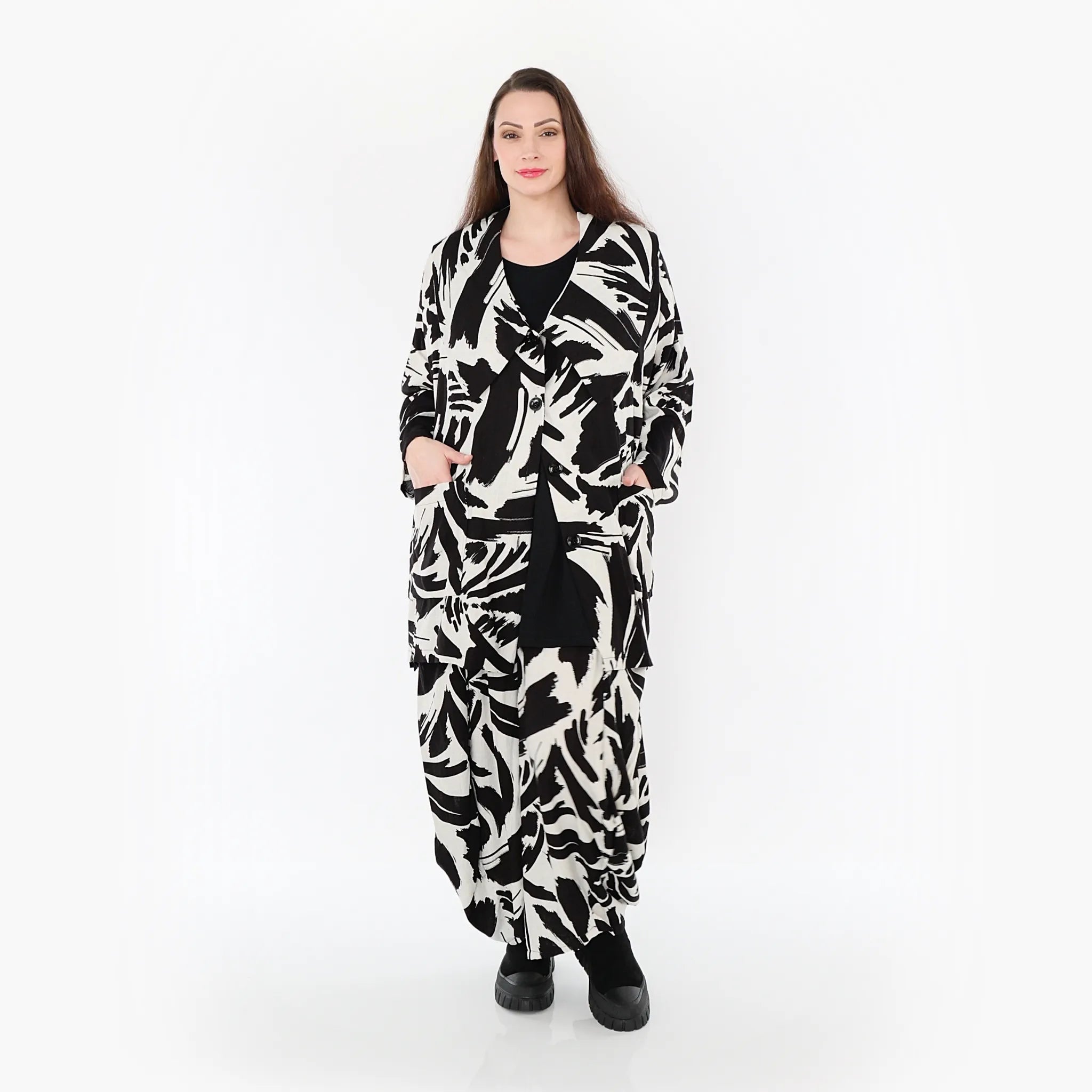 AKH Fashion Jacke 6070 Liora, Ecru/Schwarz