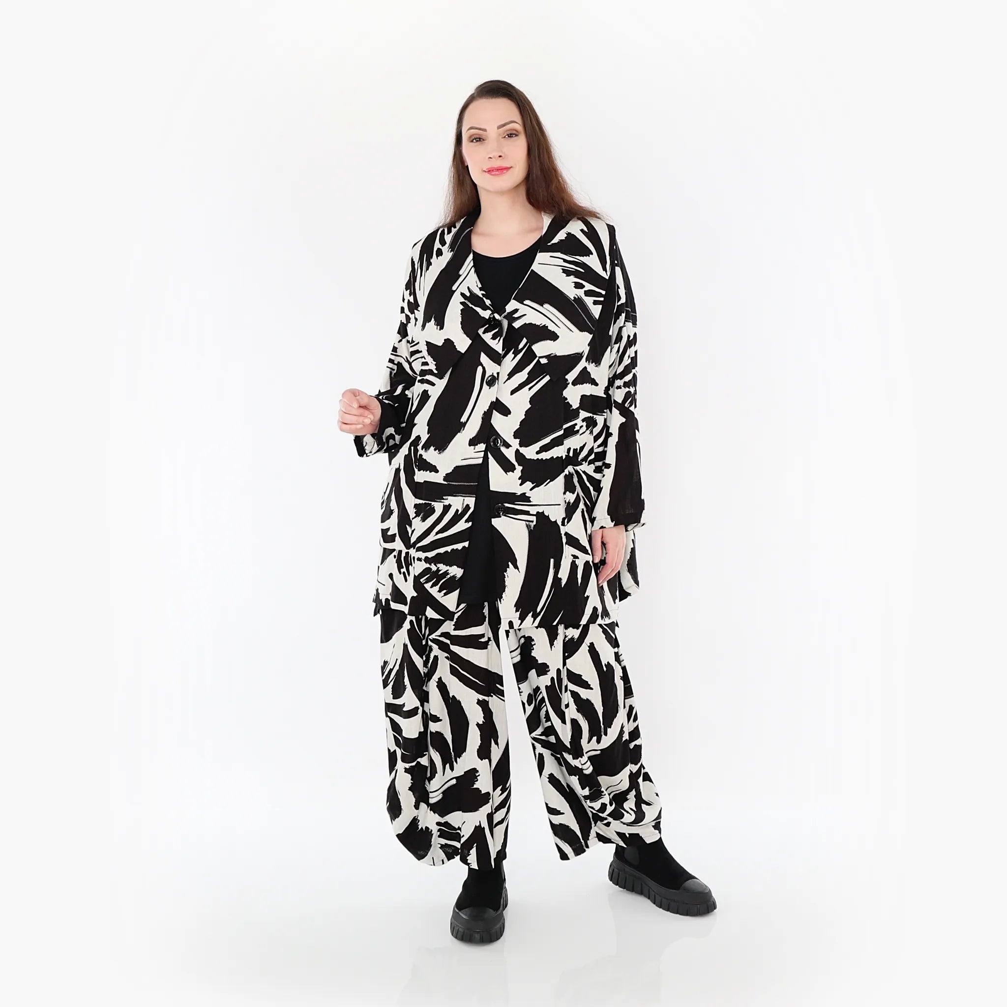AKH Fashion Jacke 6070 Liora, Ecru/Schwarz